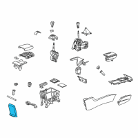 OEM Honda Accord Garnish, Center Console (Lower) *NH167L* (GRAPHITE BLACK) Diagram - 83421-TA1-Y01ZA