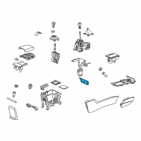 OEM 2009 Honda Accord Garnish, Console Box *NH167L* (GRAPHITE BLACK) Diagram - 77297-TA0-A01ZA