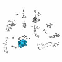 OEM 2009 Honda Accord Box, Console *NH167L* (GRAPHITE BLACK) Diagram - 83404-TA0-A01ZA