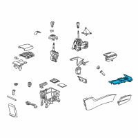 OEM 2010 Honda Accord Panel Assy., Console *NH167L* (GRAPHITE BLACK) Diagram - 77296-TA0-A01ZA