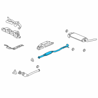 OEM Saturn Vue Exhaust Resonator ASSEMBLY (W/ Exhaust Pipe) Diagram - 15907346