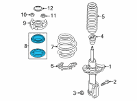 OEM 2021 Hyundai Elantra Bearing-Strut Diagram - 54612-AB000
