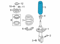 OEM Hyundai Elantra Cover-FR Suspension STRUT Dust Diagram - 54625-AA000