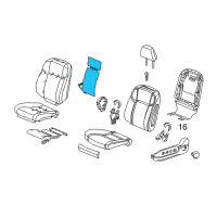 OEM Acura Tci, Left Front Seat-Back Diagram - 81617-TY2-A21