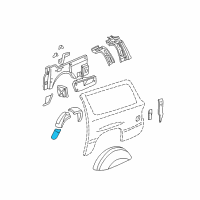 OEM 2004 Cadillac Escalade EXT Extension-Rear Wheelhouse Panel Front Diagram - 15757928