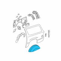 OEM 2013 Cadillac Escalade EXT Inner Wheelhouse Diagram - 23197649