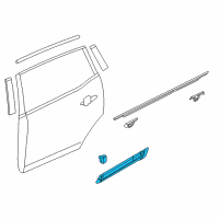 OEM Lincoln Side Molding Diagram - AE9Z-7425556-AA