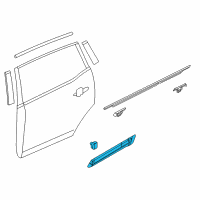 OEM 2012 Lincoln MKT Side Molding Diagram - AE9Z-7425557-A