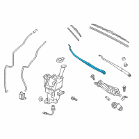 OEM 2017 Hyundai Elantra GT Windshield Wiper Arm Assembly(Passenger) Diagram - 98320-A5510