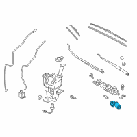 OEM 2013 Hyundai Elantra GT Windshield Wiper Motor Assembly Diagram - 98110-A5000