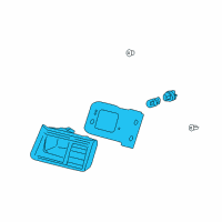 OEM 2010 Acura TSX Light Assembly, Passenger Side Lid Diagram - 34150-TL2-A01