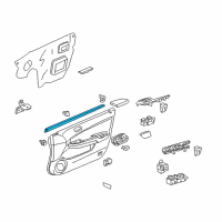 OEM 2004 Honda Accord Weatherstrip, L. FR. Door (Inner) Diagram - 72375-SDC-A01