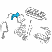 OEM Honda Accord Cover, Timing Belt Back Diagram - 11830-PAA-800