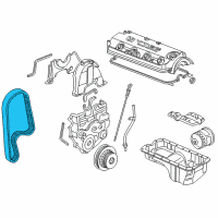 OEM Honda Belt, Timing (112Ru24 A-555) Diagram - 14400-PAA-A02