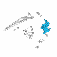 OEM 1999 Dodge Durango Motor-Windshield WIPER Diagram - 55076648