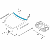 OEM 2004 Kia Rio WEATHERSTRIP-COWL Diagram - 0K30A56761