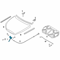 OEM Kia Rio Hood Latch Assembly Diagram - 81130FD101