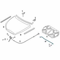 OEM 2005 Kia Rio Stay-BONNET Diagram - 0K30A56651