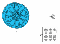 OEM 2020 Jeep Wrangler Aluminum Wheel Diagram - 6YZ48DX8AB