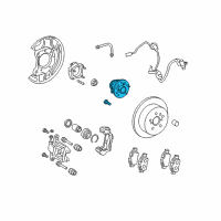 OEM 2012 Toyota Sienna Hub & Bearing Diagram - 42450-08030