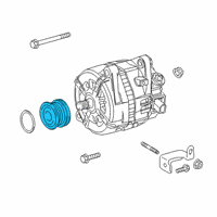 OEM Lexus RX450hL Pulley, Alternator W/Clutch Diagram - 27415-0P030