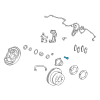 OEM 2020 Toyota Land Cruiser Hub & Bearing Bolt Diagram - 90114-12044