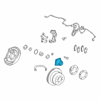 OEM 2017 Lexus LX570 Rear Axle Hub & Bearing Assembly, Right Diagram - 42450-60070
