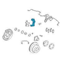 OEM 2009 Toyota Land Cruiser Caliper Mount Diagram - 47821-60080