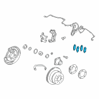 OEM 2010 Lexus LX570 Rear Disc Brake Pad Kit Diagram - 04466-60120