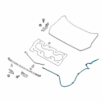 OEM 2015 Nissan Leaf Cable Hood Lock Diagram - 65620-3NF0A