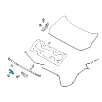 OEM 2022 Nissan Leaf Secondary Assy-Hood Lock Control Diagram - 65670-5UR0A