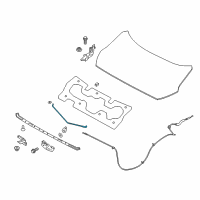 OEM 2019 Nissan Leaf Rod Hood Support Diagram - 65771-5SK0A