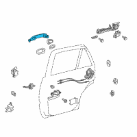 OEM Lexus LX570 Front Door Handle Assembly, Outside Diagram - 69210-60110