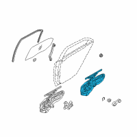 OEM Kia Forte Module Panel & Regulator Assembly Diagram - 834011M000