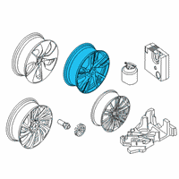 OEM 2017 BMW i8 Alloy Rim Forged Left Diagram - 36-11-6-857-572