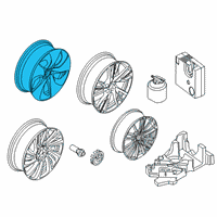 OEM 2017 BMW i8 Alloy Rim Forged Left Diagram - 36-11-6-853-004