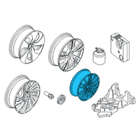 OEM 2019 BMW i8 Alloy Rim, Forged Diagram - 36-10-6-880-106