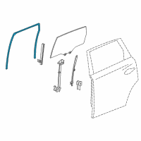 OEM 2014 Acura MDX Channel, Left Rear Diagram - 72775-TZ5-A11