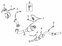 OEM GMC Sierra 2500 HD Sensor Asm-Exhaust Temperature (Position 1) Diagram - 12683486