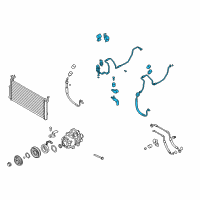 OEM Kia Amanti A/C Liquid Line Hoses Diagram - 977733F800