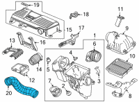 OEM Honda CR-V TUBE B, AIR IN Diagram - 17252-5TZ-H00