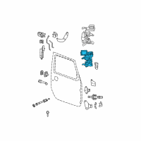 OEM 2017 Jeep Wrangler Front Door Latch Left Diagram - 4589273AL