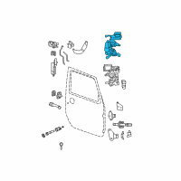 OEM 2011 Jeep Wrangler Front Door Power Lock Latch Diagram - 4589277AL