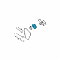 OEM Hyundai Accent Pulley-Coolant Pump Diagram - 25221-22600