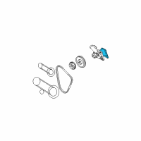 OEM 1995 Hyundai Accent Gasket-Water Pump Diagram - 25124-22000