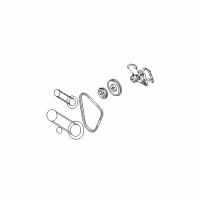 OEM 1997 Hyundai Accent Power Steering Pump V-Belt Diagram - 57231-22000