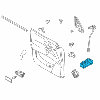 OEM 2017 Nissan Armada Switch Assy-Power Window, Main Diagram - 25401-1V80A