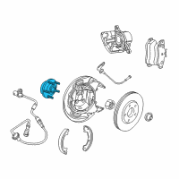 OEM 1996 Chrysler Cirrus Rear Wheel Hub Bearing Assembly Replacement Diagram - 4616477AB