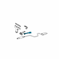 OEM Mercury Sable Converter & Pipe Diagram - 4F1Z-5E212-CA