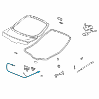 OEM 1994 Acura Integra Cable, Tailgate Opener Diagram - 74830-ST7-A02